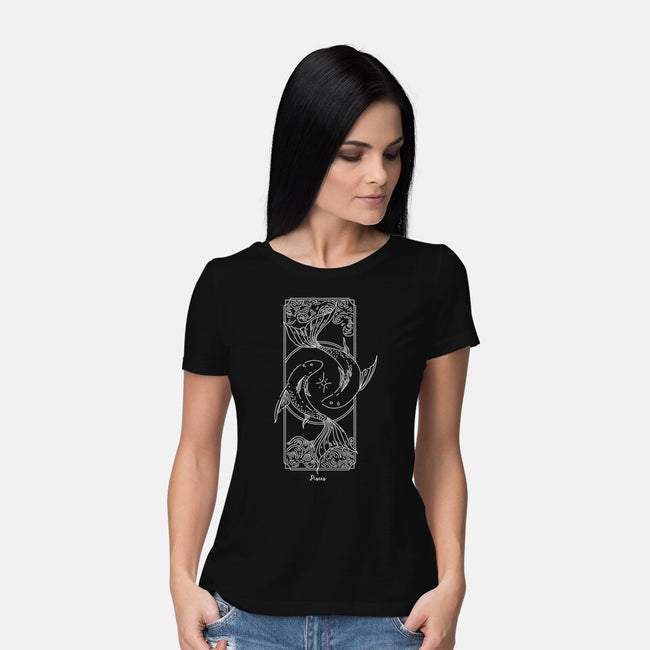 Dual Pisces-Womens-Basic-Tee-MaxoArt