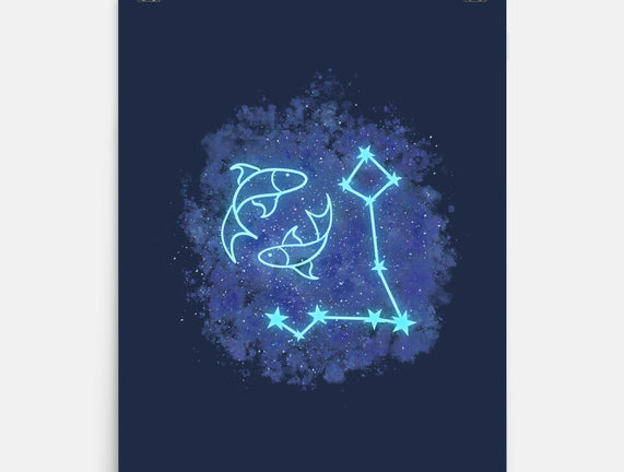 Pisces Neon Constellation