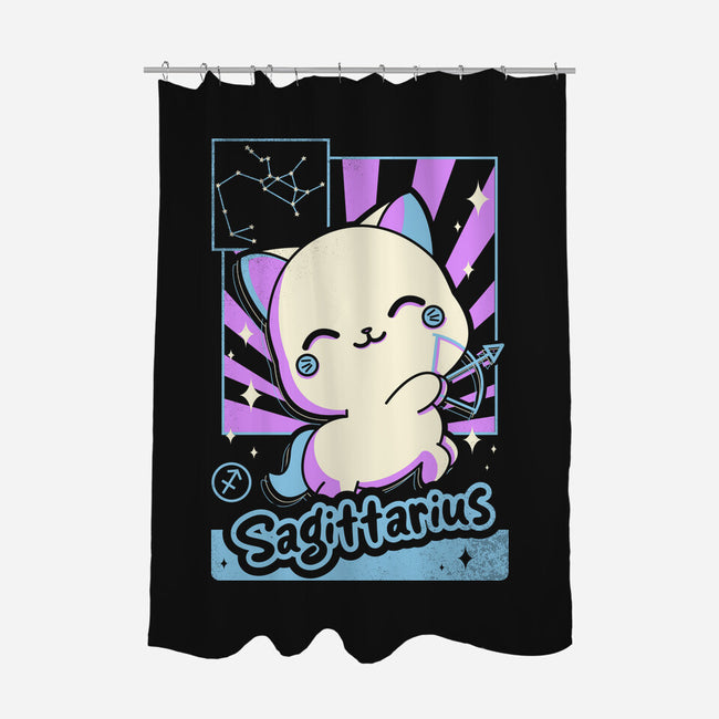 Kawaii Zodiac Sagittarius-None-Polyester-Shower Curtain-Donnie