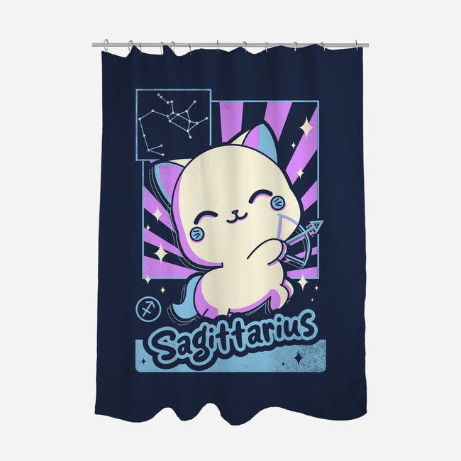 Kawaii Zodiac Sagittarius-None-Polyester-Shower Curtain-Donnie