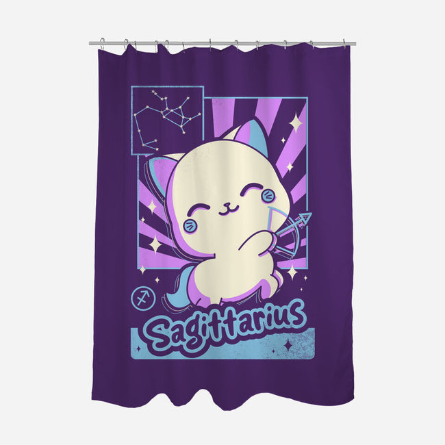 Kawaii Zodiac Sagittarius-None-Polyester-Shower Curtain-Donnie