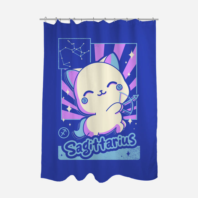 Kawaii Zodiac Sagittarius-None-Polyester-Shower Curtain-Donnie