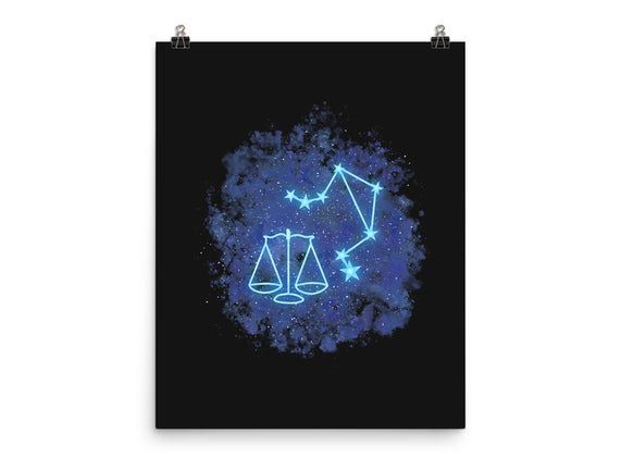 Libra Neon Constellation