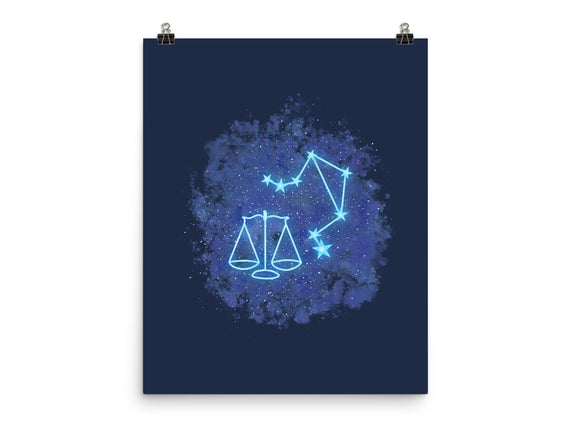 Libra Neon Constellation