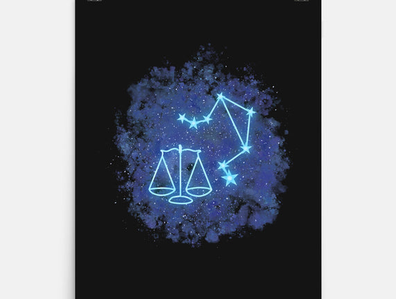 Libra Neon Constellation
