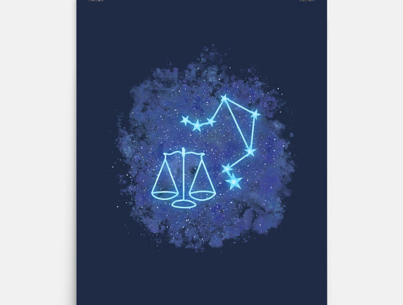 Libra Neon Constellation