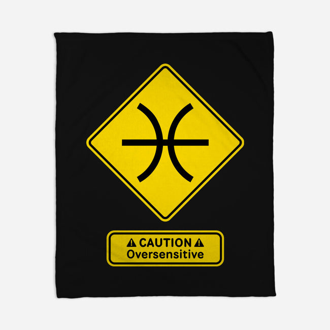 Caution Oversensitive-None-Fleece-Blanket-imisko