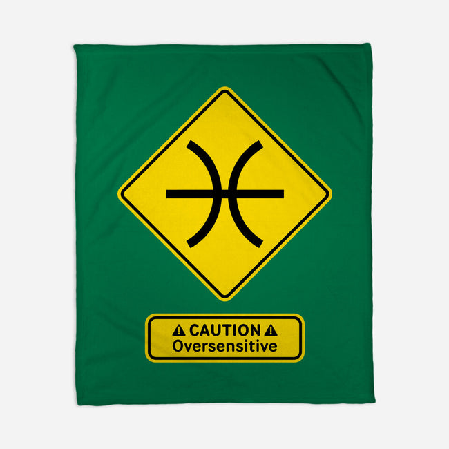 Caution Oversensitive-None-Fleece-Blanket-imisko