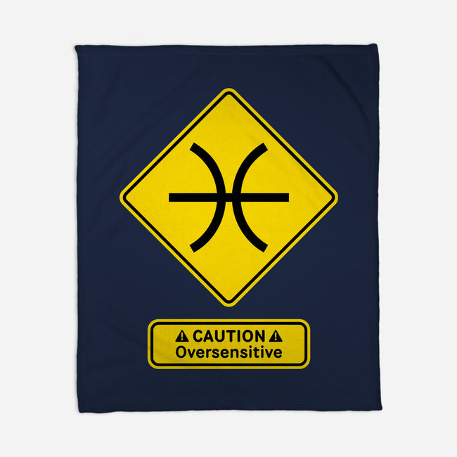 Caution Oversensitive-None-Fleece-Blanket-imisko