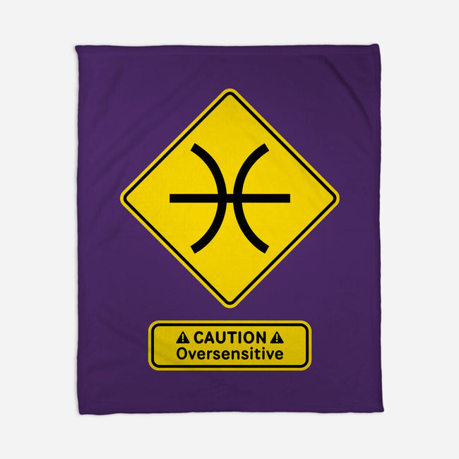 Caution Oversensitive-None-Fleece-Blanket-imisko