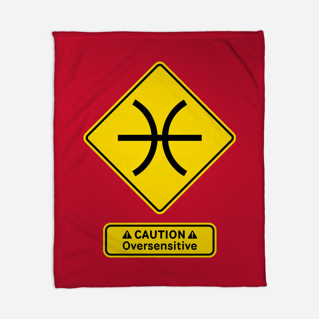 Caution Oversensitive-None-Fleece-Blanket-imisko