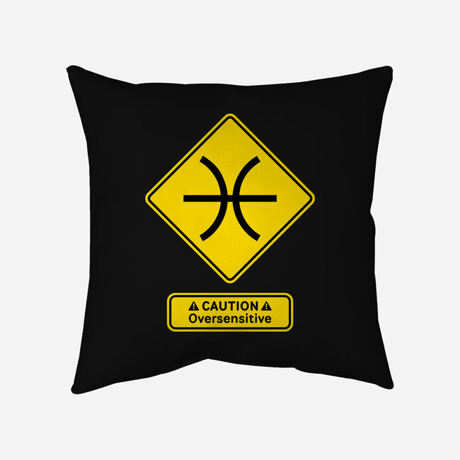 Caution Oversensitive-None-Removable Cover w Insert-Throw Pillow-imisko