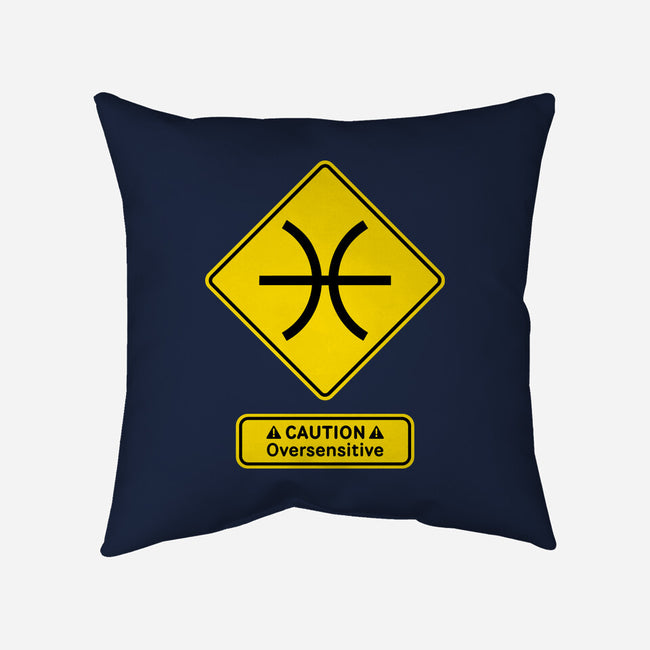 Caution Oversensitive-None-Removable Cover w Insert-Throw Pillow-imisko