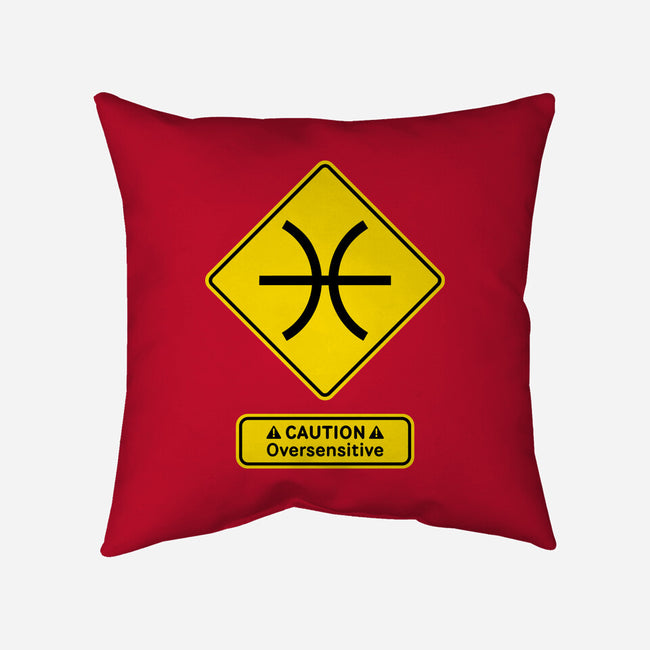 Caution Oversensitive-None-Removable Cover w Insert-Throw Pillow-imisko