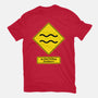 Caution Stubborn-Mens-Basic-Tee-imisko