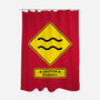Caution Stubborn-None-Polyester-Shower Curtain-imisko
