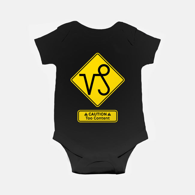 Caution Too Content-Baby-Basic-Onesie-imisko