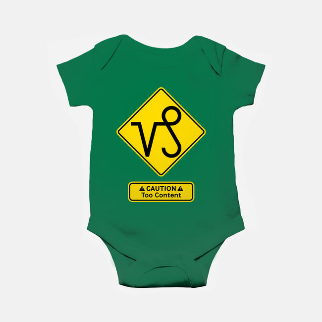 Caution Too Content-Baby-Basic-Onesie-imisko