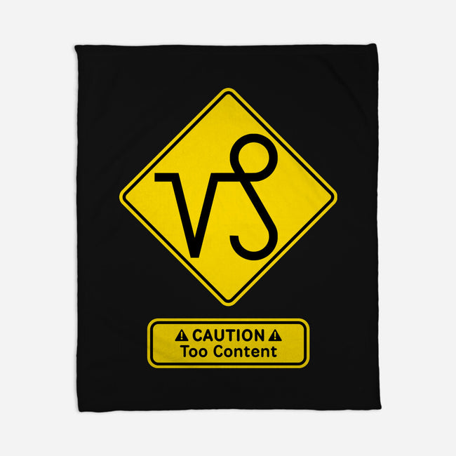 Caution Too Content-None-Fleece-Blanket-imisko