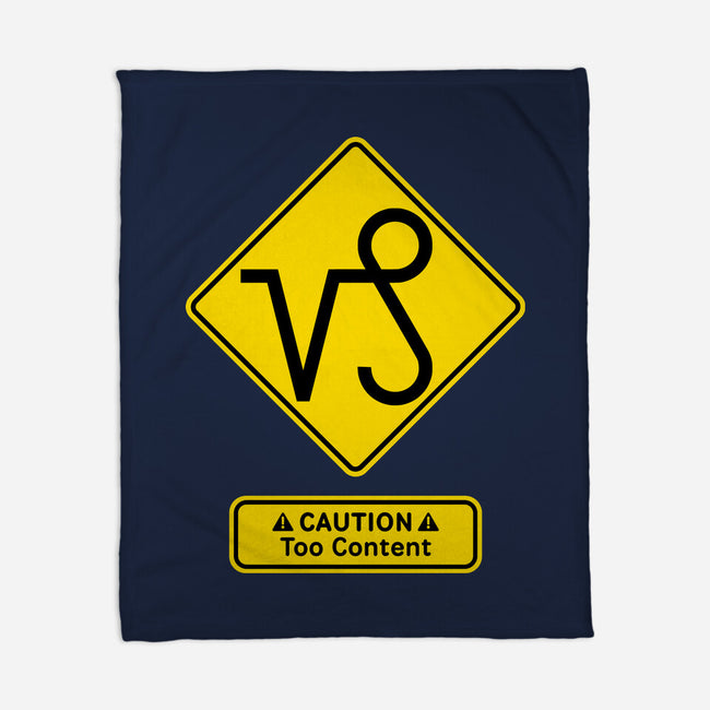 Caution Too Content-None-Fleece-Blanket-imisko