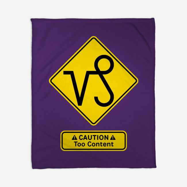 Caution Too Content-None-Fleece-Blanket-imisko