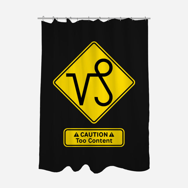 Caution Too Content-None-Polyester-Shower Curtain-imisko