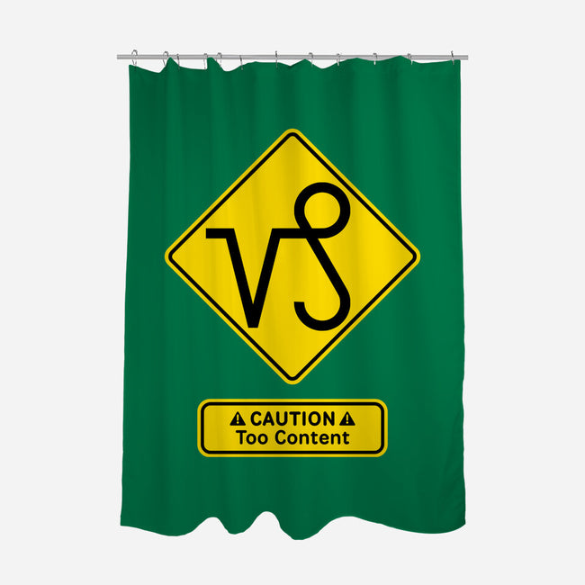 Caution Too Content-None-Polyester-Shower Curtain-imisko