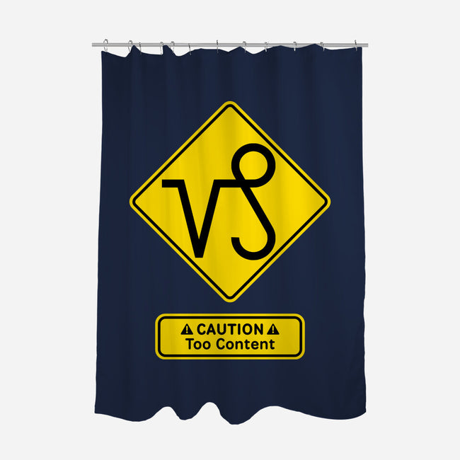 Caution Too Content-None-Polyester-Shower Curtain-imisko