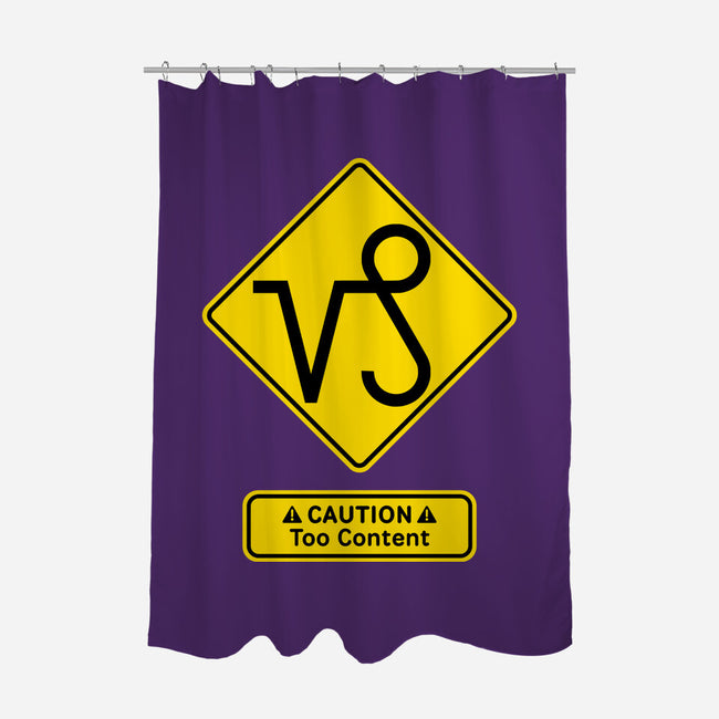 Caution Too Content-None-Polyester-Shower Curtain-imisko