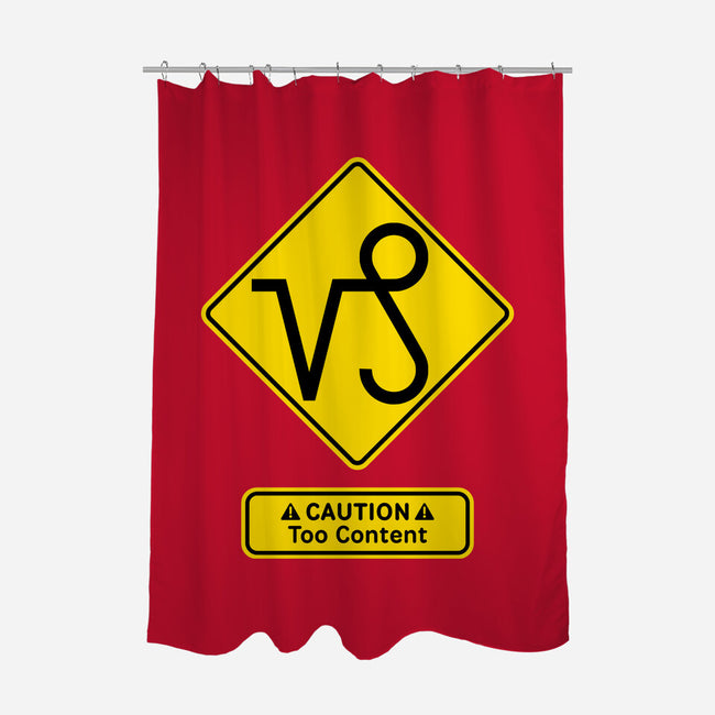 Caution Too Content-None-Polyester-Shower Curtain-imisko