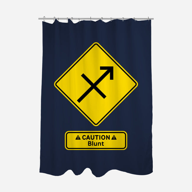 Caution Blunt-None-Polyester-Shower Curtain-imisko