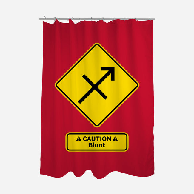 Caution Blunt-None-Polyester-Shower Curtain-imisko