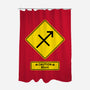 Caution Blunt-None-Polyester-Shower Curtain-imisko