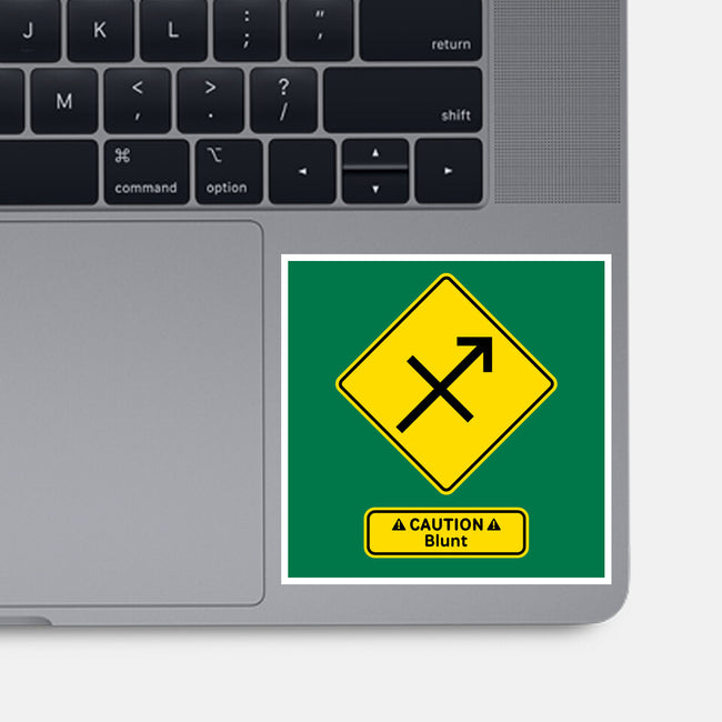 Caution Blunt-None-Glossy-Sticker-imisko