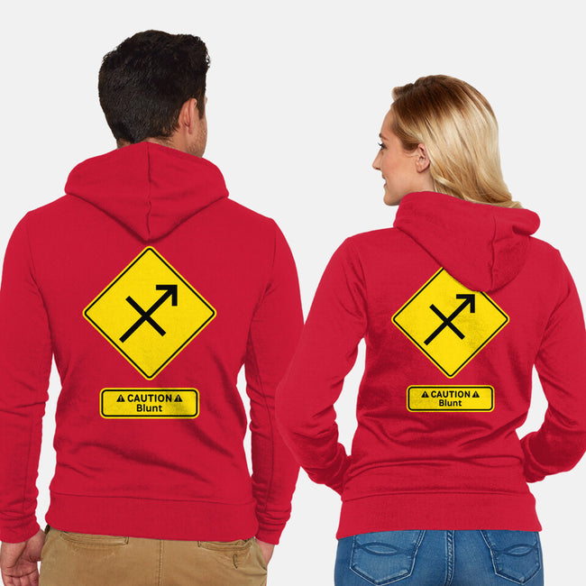 Caution Blunt-Unisex-Zip-Up-Sweatshirt-imisko