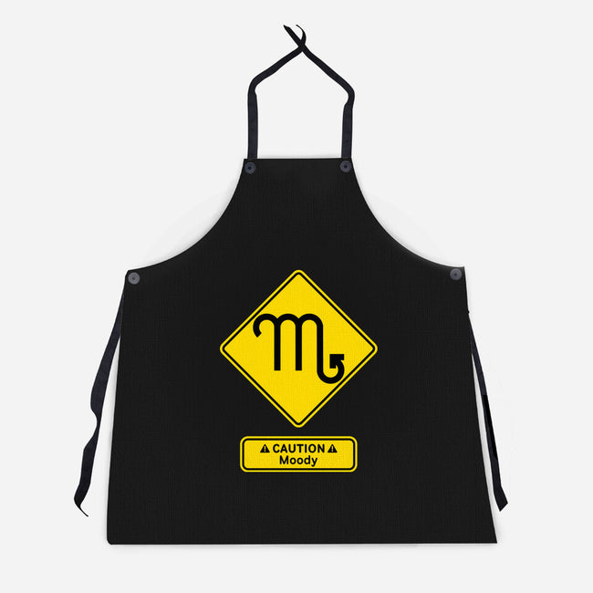 Caution Moody-Unisex-Kitchen-Apron-imisko