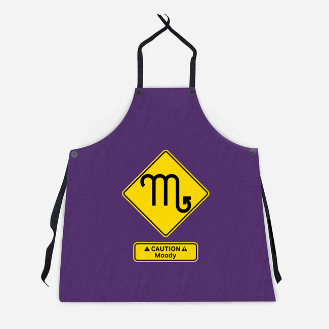 Caution Moody-Unisex-Kitchen-Apron-imisko