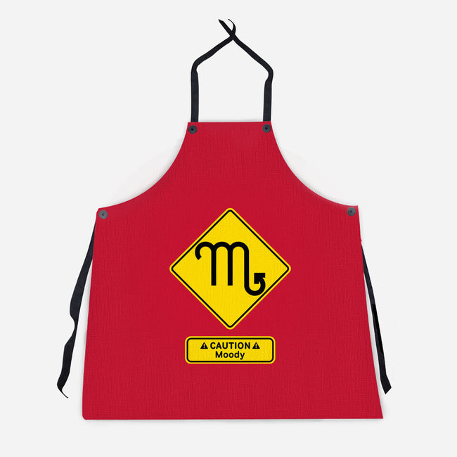 Caution Moody-Unisex-Kitchen-Apron-imisko