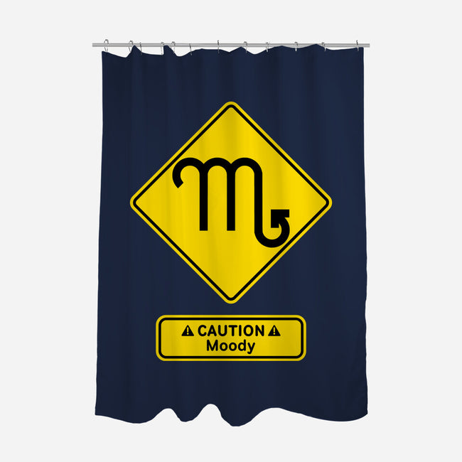 Caution Moody-None-Polyester-Shower Curtain-imisko
