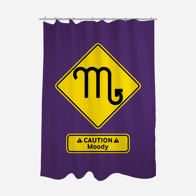 Caution Moody-None-Polyester-Shower Curtain-imisko