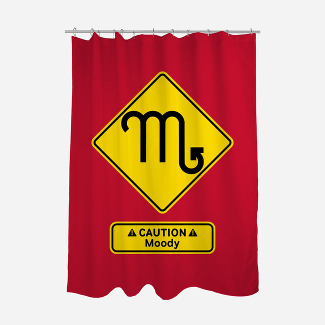 Caution Moody-None-Polyester-Shower Curtain-imisko