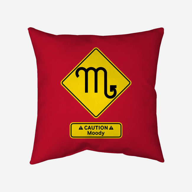 Caution Moody-None-Removable Cover w Insert-Throw Pillow-imisko