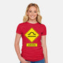 Caution Indecisiveness-Womens-Fitted-Tee-imisko