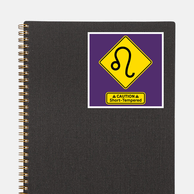 Caution Short-Tempered-None-Glossy-Sticker-imisko