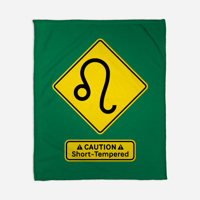 Caution Short-Tempered-None-Fleece-Blanket-imisko
