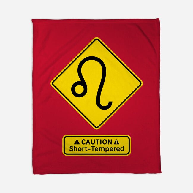 Caution Short-Tempered-None-Fleece-Blanket-imisko