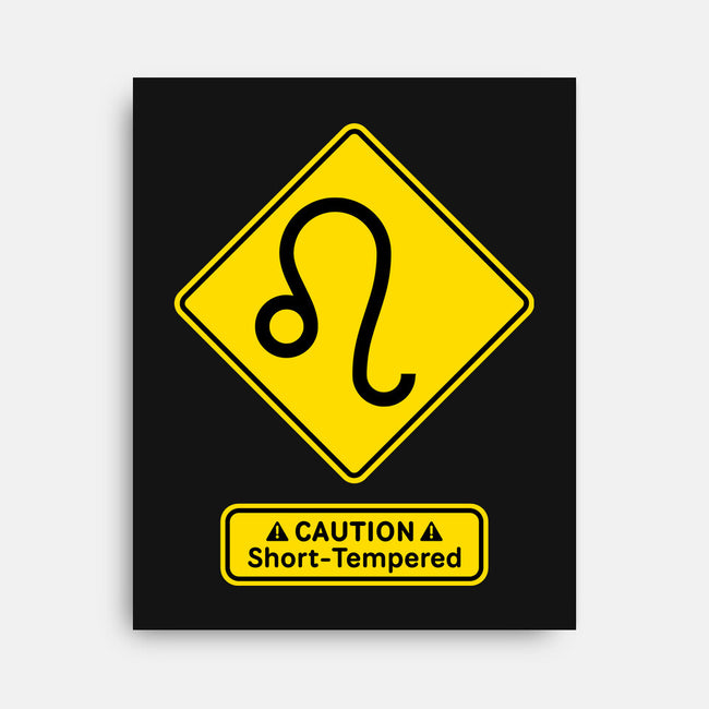 Caution Short-Tempered-None-Stretched-Canvas-imisko
