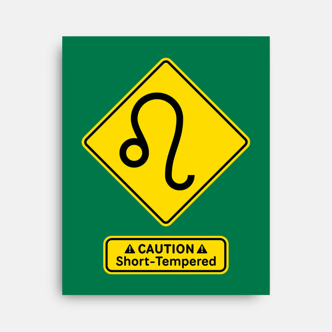 Caution Short-Tempered-None-Stretched-Canvas-imisko