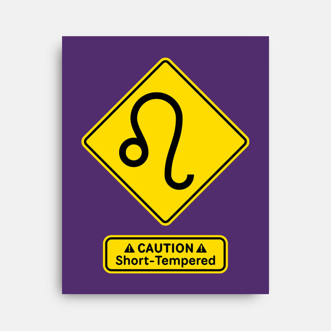 Caution Short-Tempered-None-Stretched-Canvas-imisko