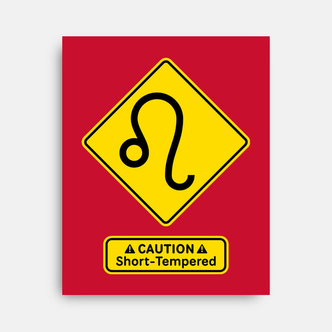 Caution Short-Tempered-None-Stretched-Canvas-imisko